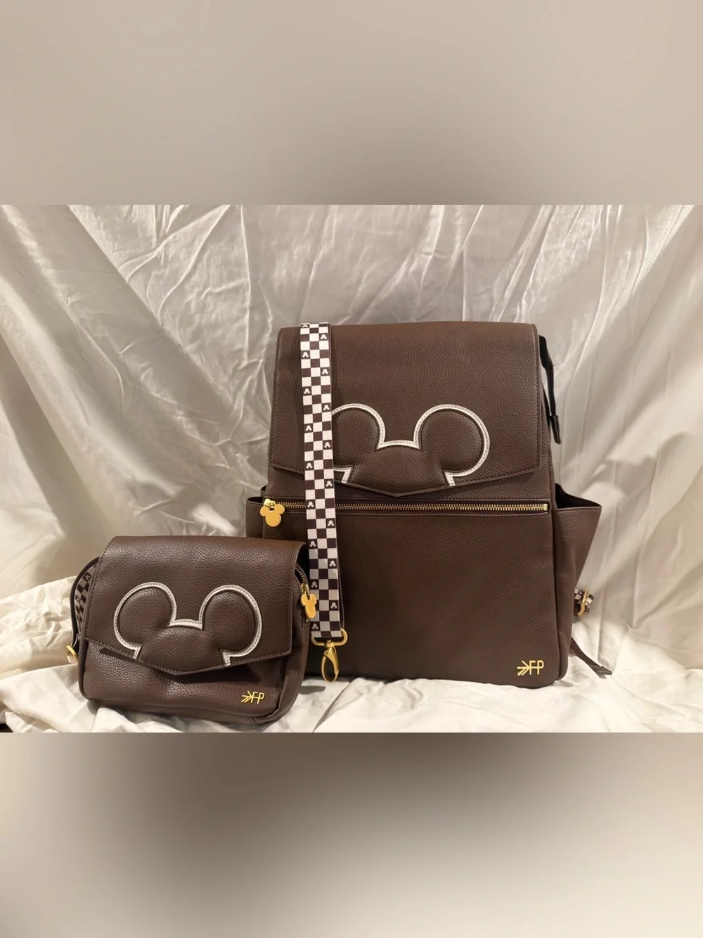 Freshly picked mocha Mickey large backpack and fanny
